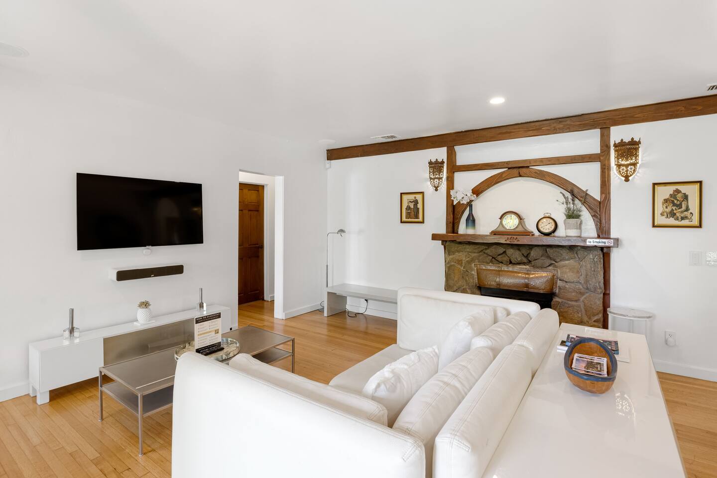 Cozy living room corner seating